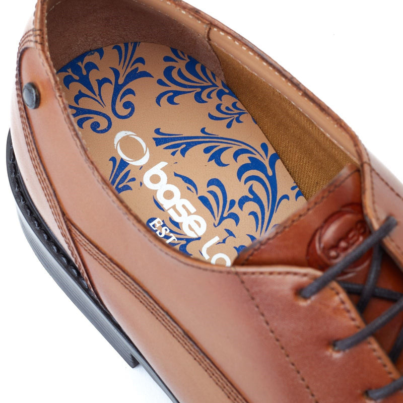 Base London Magnus Chaussures Oxford Brunes En Cuir Pour Hommes