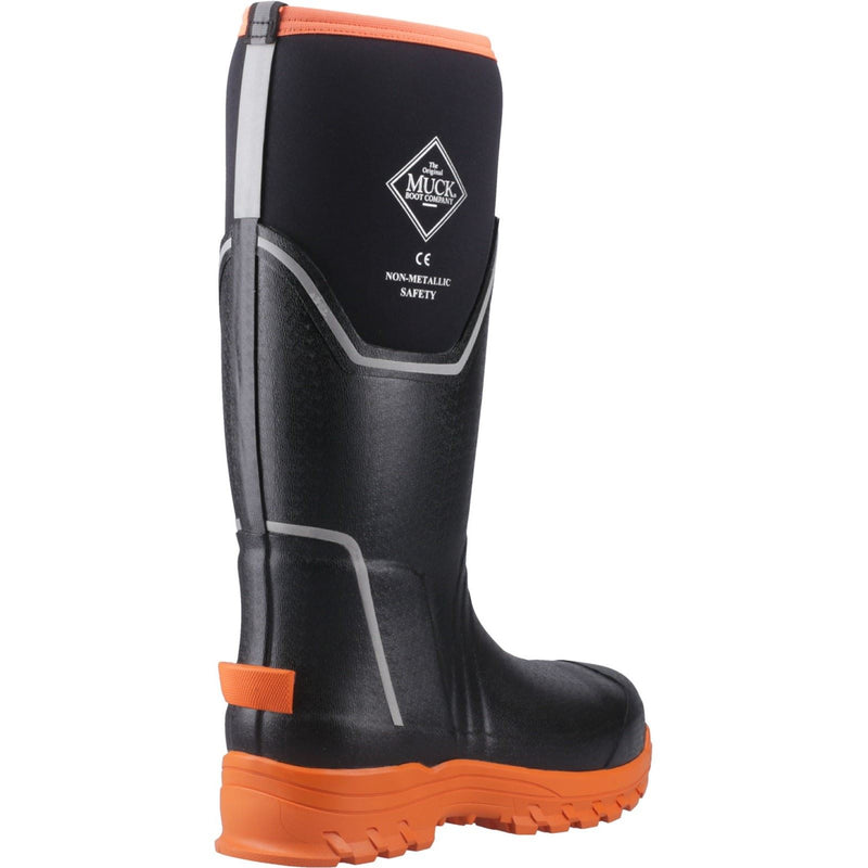 Muck Boots Grit S5 Bottes En Caoutchouc Pour Femme Noir/Orange