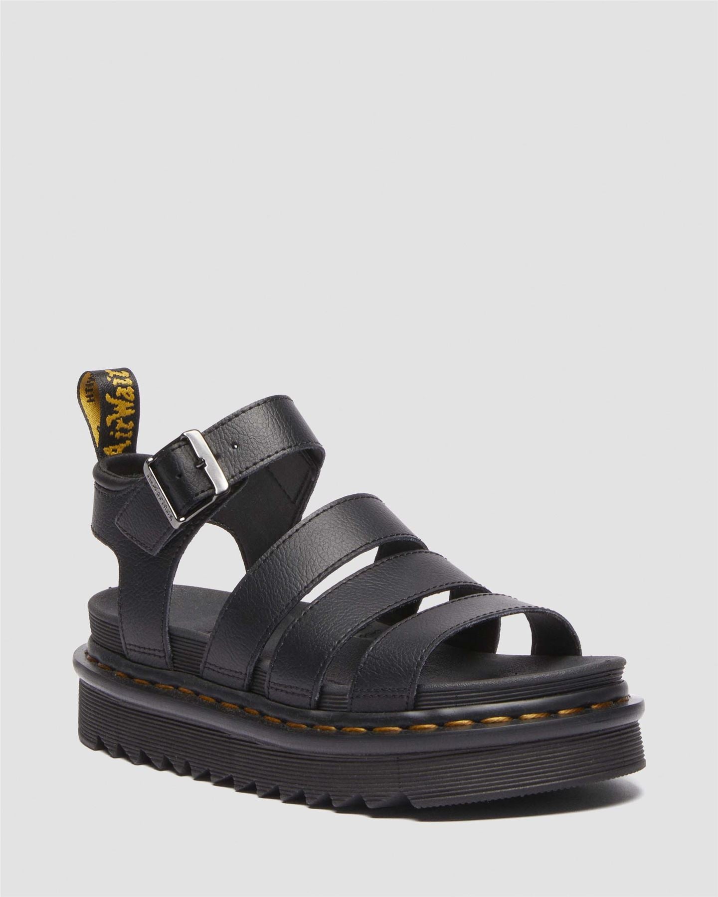 Dr. Martens Blaire Athena Sandales Noires Pour Femmes En Cuir