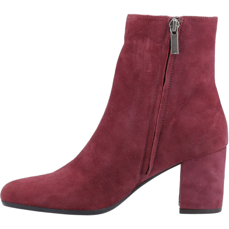 Hush Puppies Octavia Femmes Suédoises Bottines À Talons Bordeaux