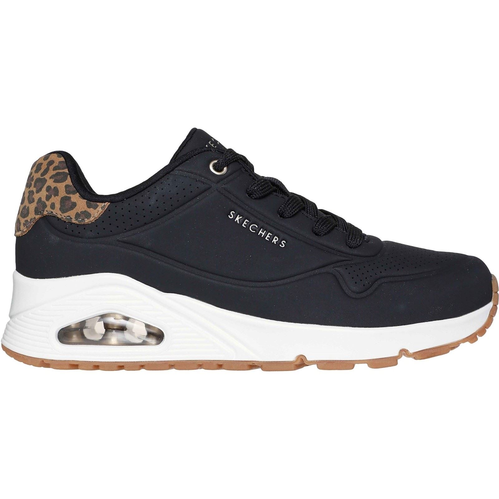 Skechers UNO - Jungle Nite Baskets Noires/Léopard En Polyuréthane Pour Femmes