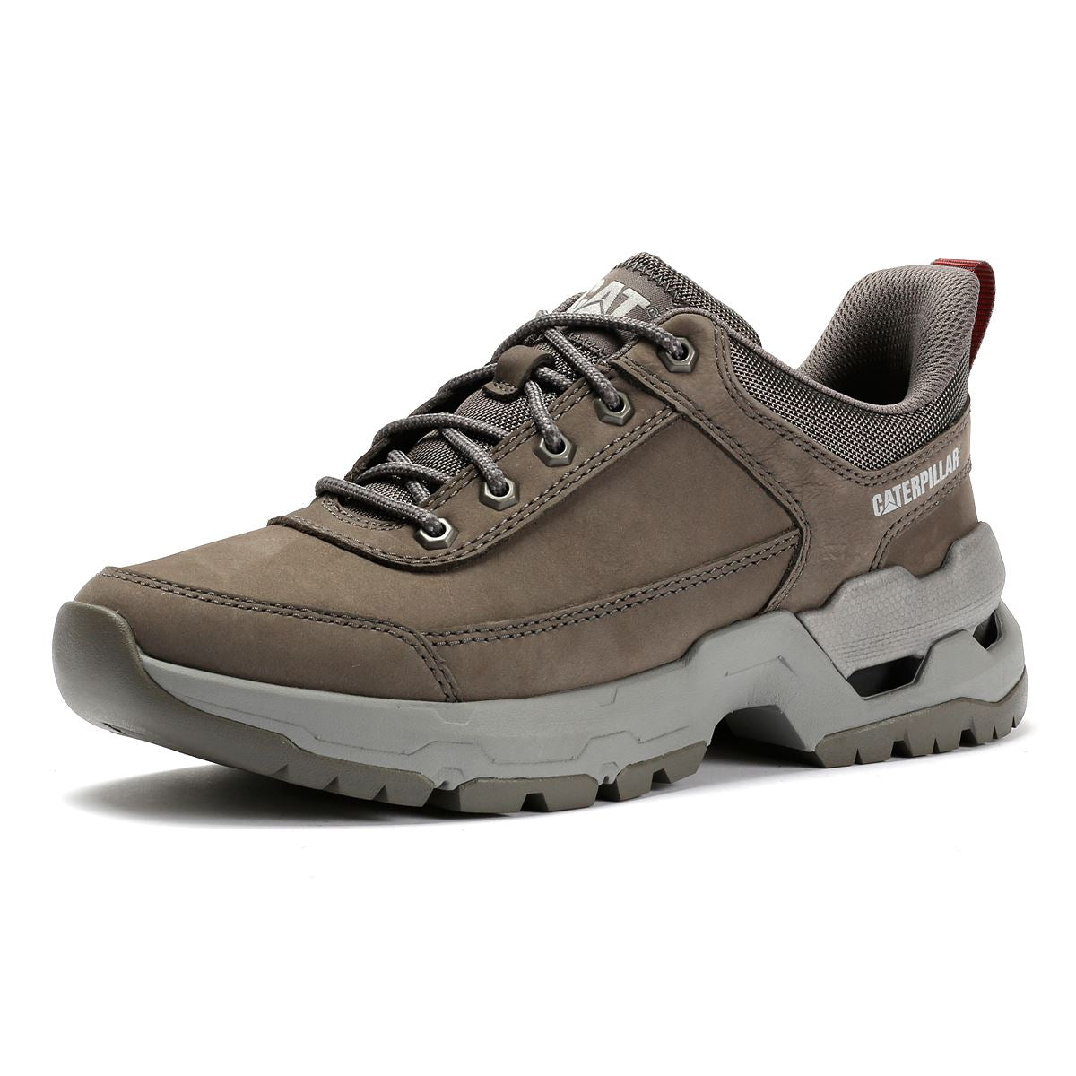 Caterpillar Surge Hiker Lo Waxy Chaussures À Lacets Grises En Nubuck Pour Homme
