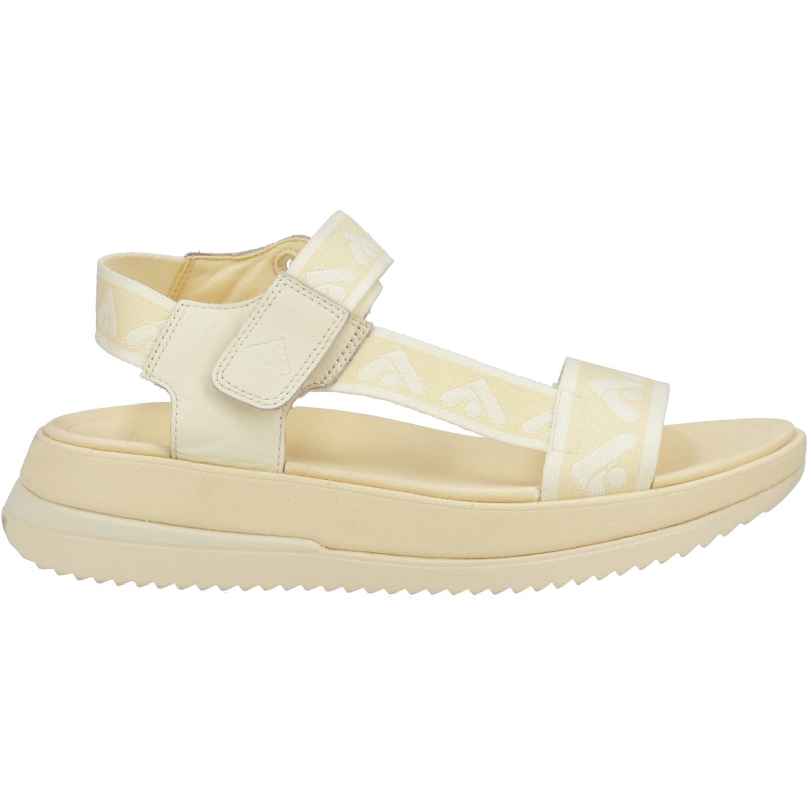 Fitflop Surff Back Strap Sandales Larges Mellow Yellow Pour Femmes En Polyester/Cuir