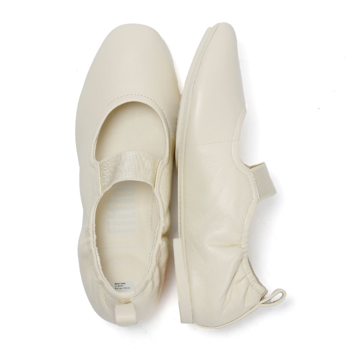 FitFlop X Pantone Delicato Mary Jane Chaussures Blanches En Cuir Pour Femmes