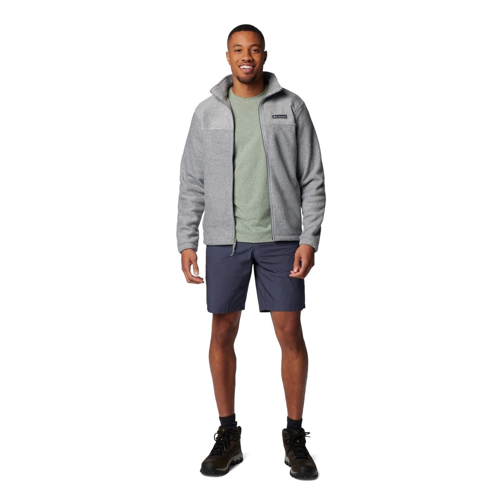 Columbia Washed Out Shorts En Coton Pour Hommes, Bleu, Longueur Genoux