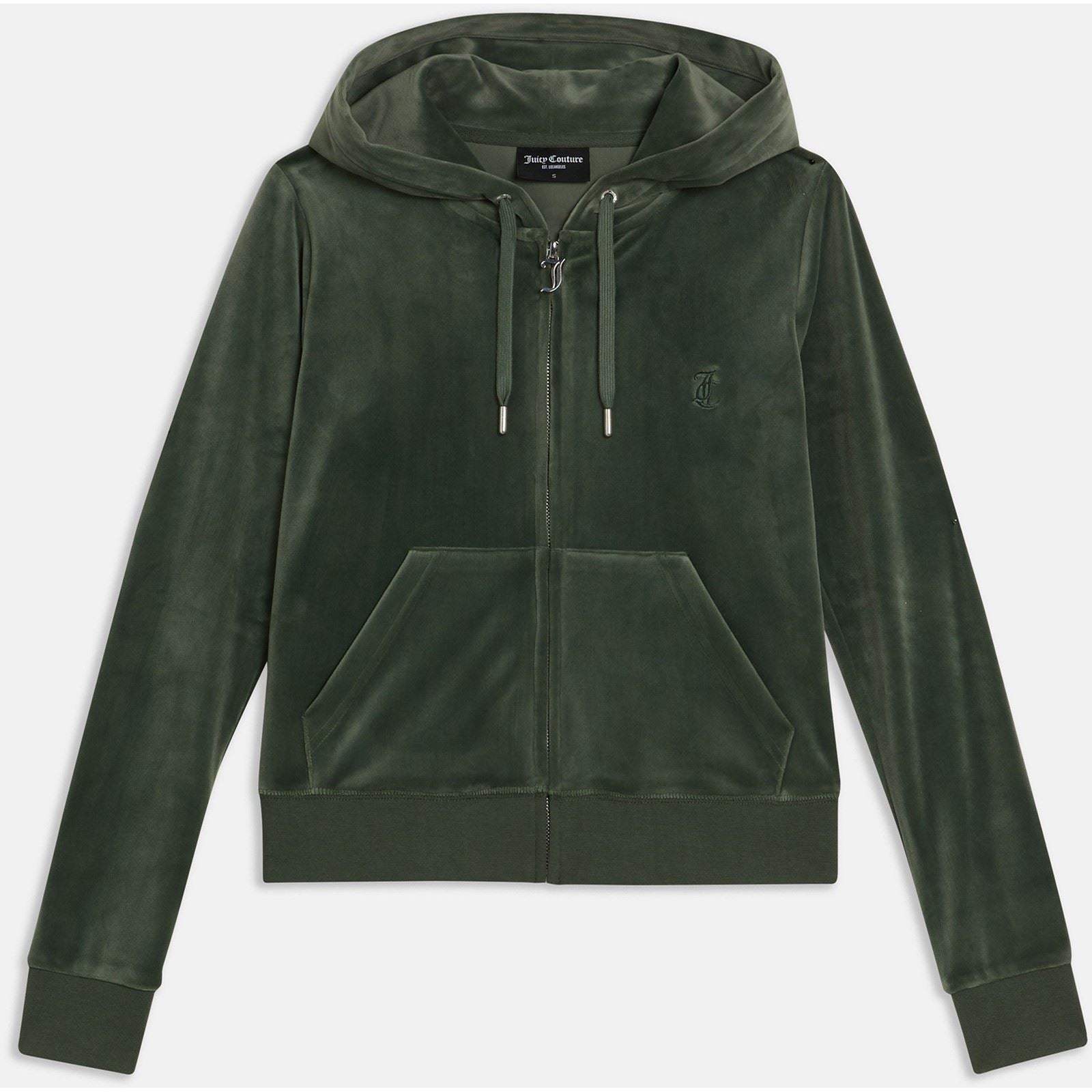 Juicy Couture Robertson Classic Jacket Sweat À Capuche Vert En Polyester Pour Femme