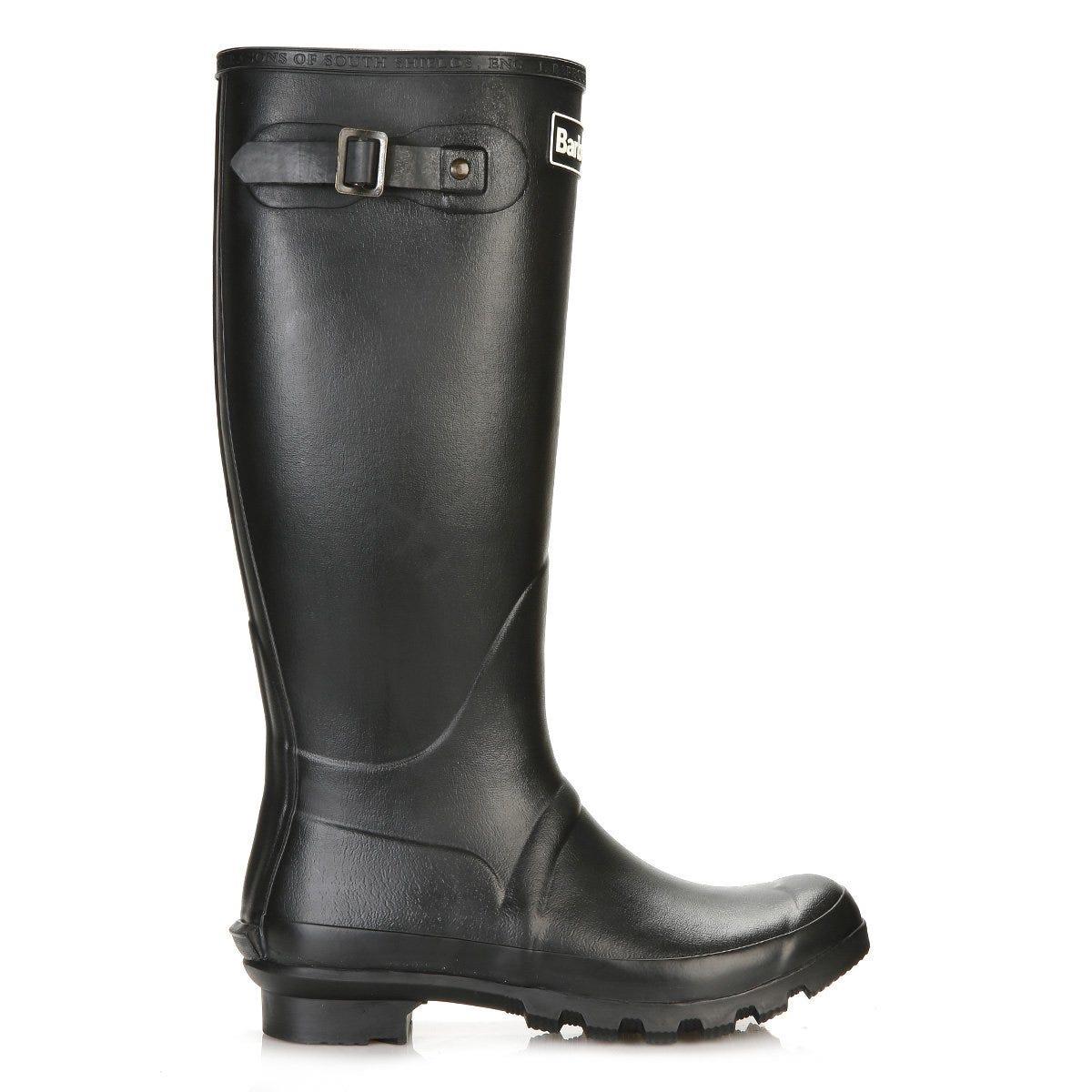Barbour Bede Bottes En Caoutchouc Noires Pour Femme