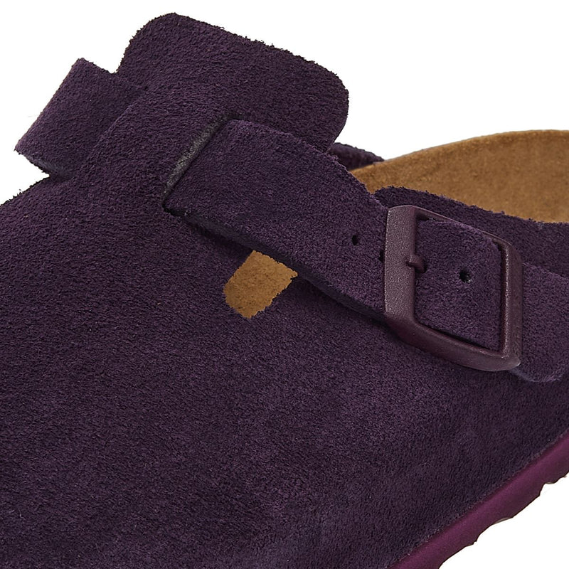 Birkenstock Sabots En Daim Violet De Boston