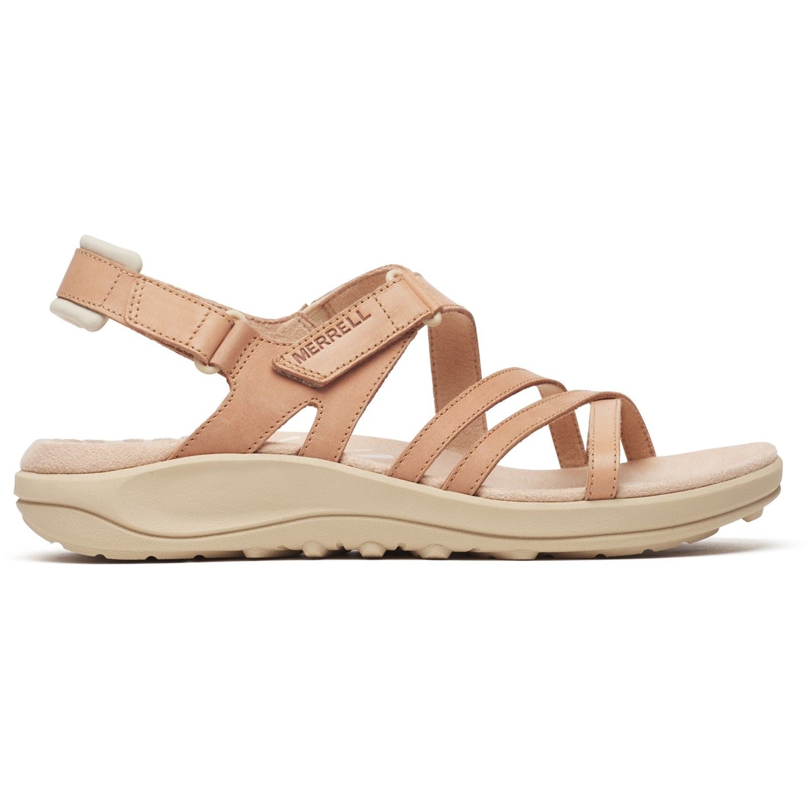 Merrell Harbor Backstrap Sandales En Cuir Pour Femmes Couleur Rose Tan