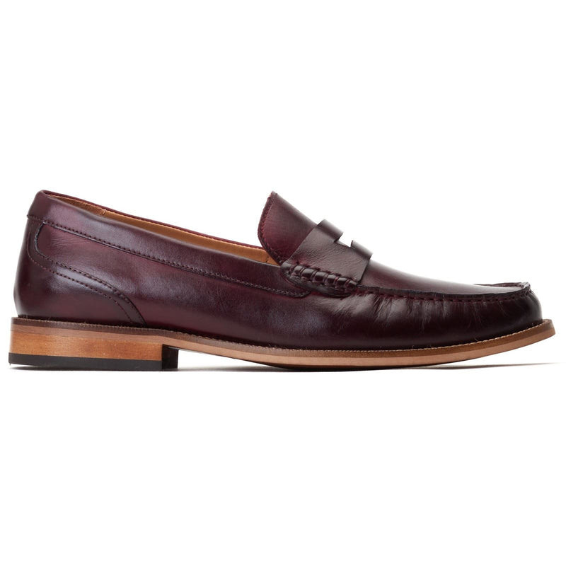 Base London Garfield Chaussures De Ville Bordeaux Pour Hommes En Cuir