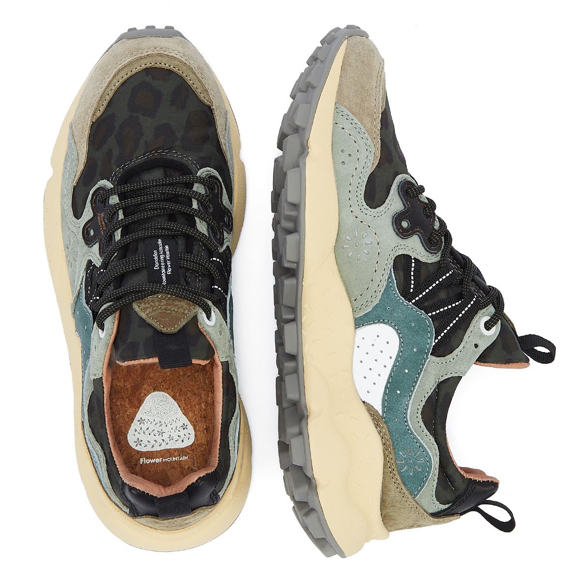 Flower Mountain Yamano 3 Baskets En Daim Noir/Gris