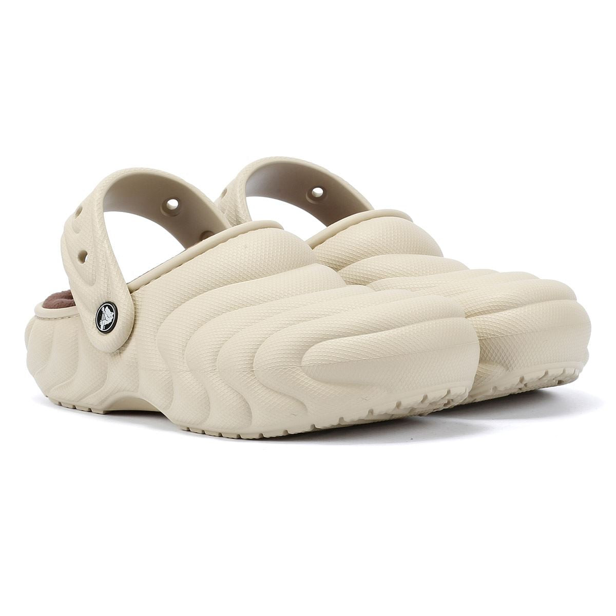 Crocs Classic Lined Overpuff Chaussures Beige Pour Femmes