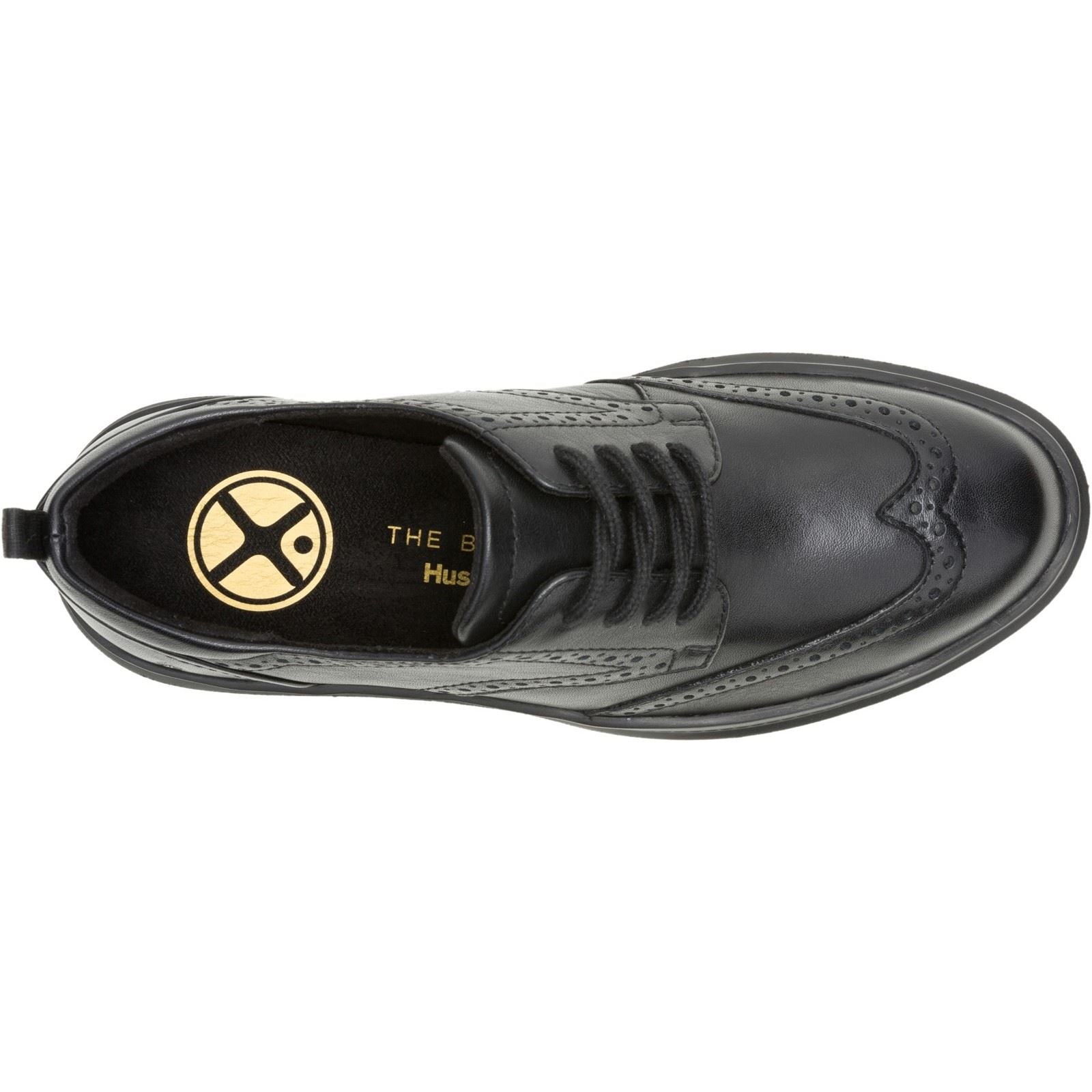 Hush Puppies Joy Chaussures Richelieu Pour Femmes En Cuir Noir/Noir