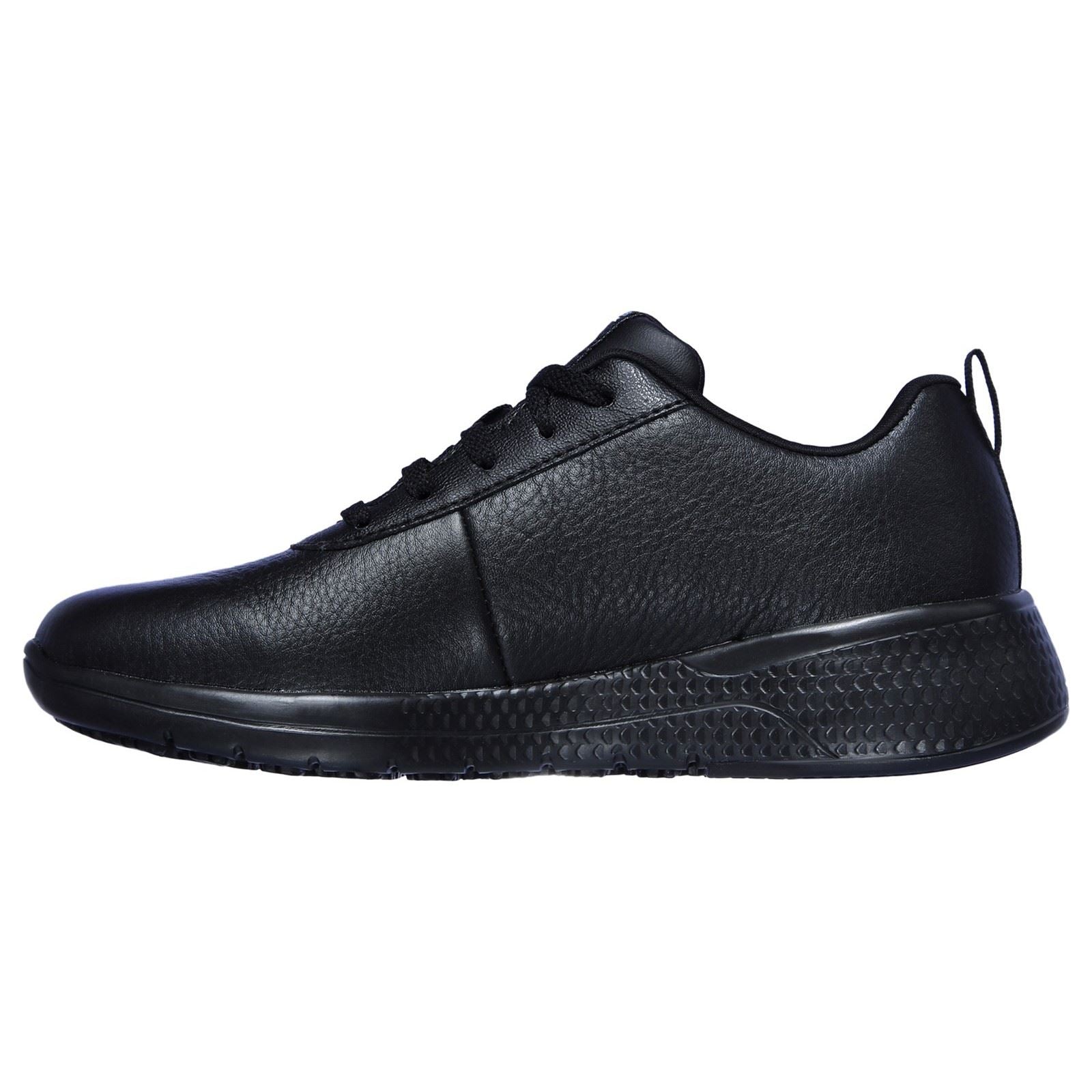 Skechers Workwear Marsing Gmina Baskets De Sécurité Noires En Cuir Pour Femmes