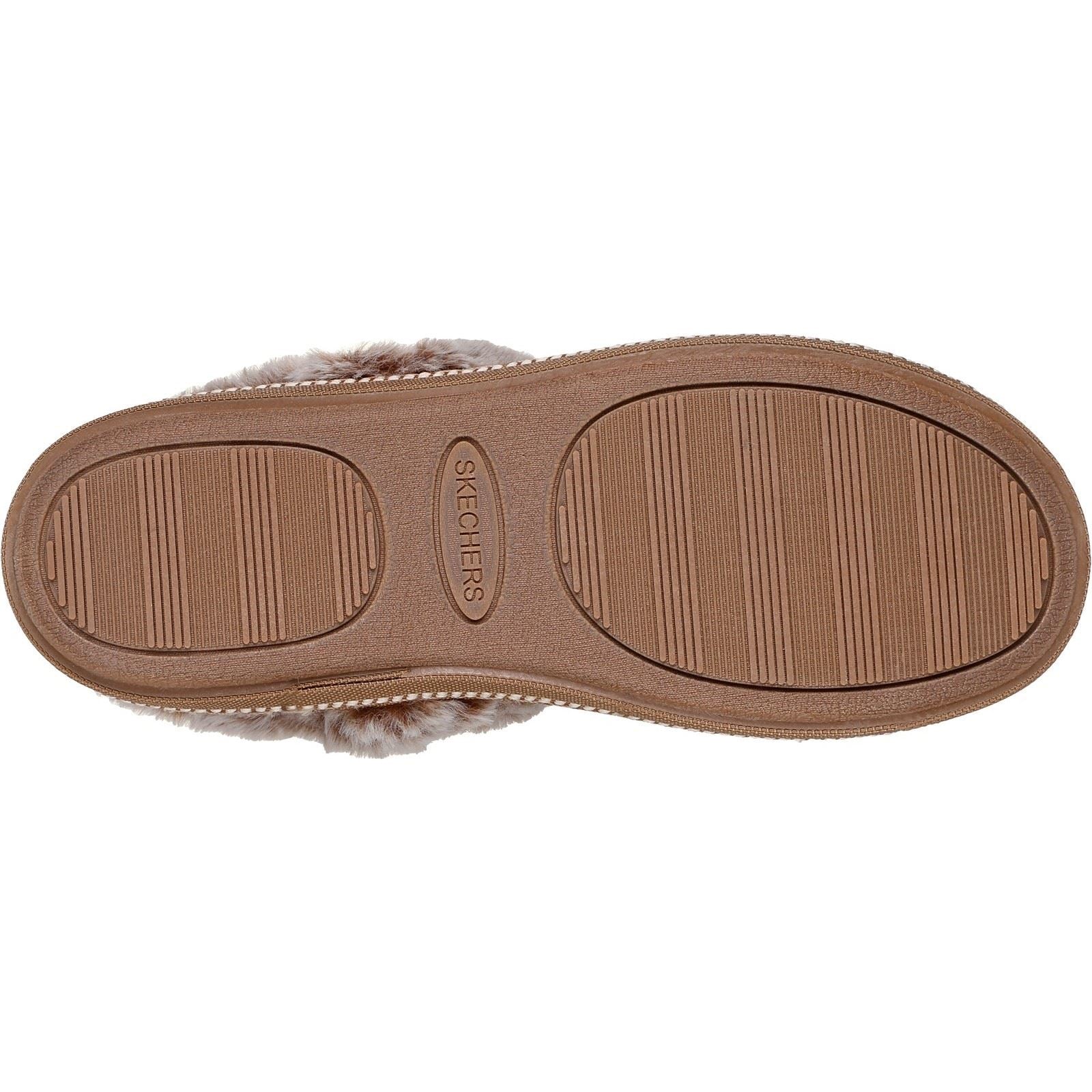 Skechers Cozy Campfire French Toast 2 Chaussons Pour Femmes En Textile Couleur Châtaigne