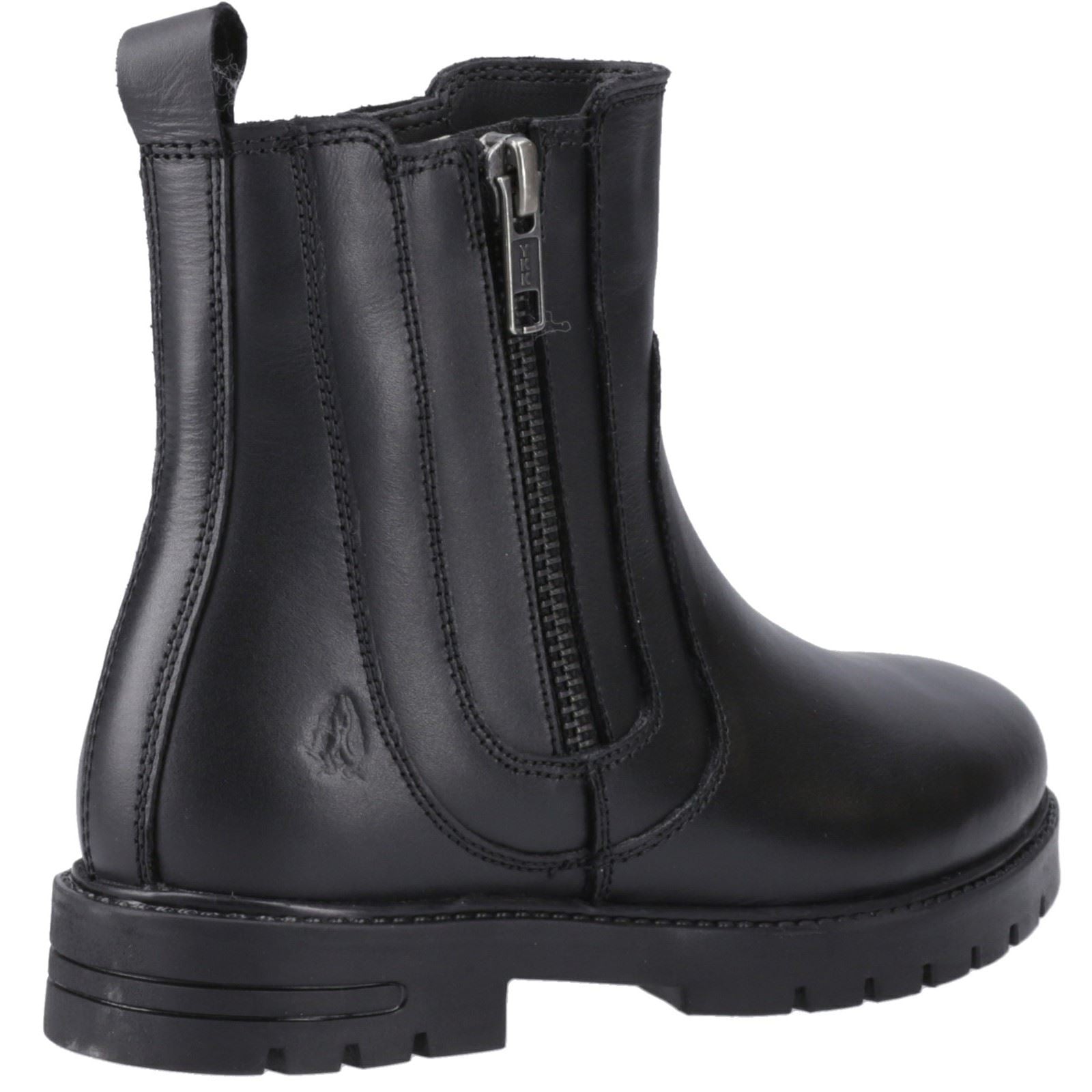 Hush Puppies Liana Chaussures Noires Pour Filles En Cuir