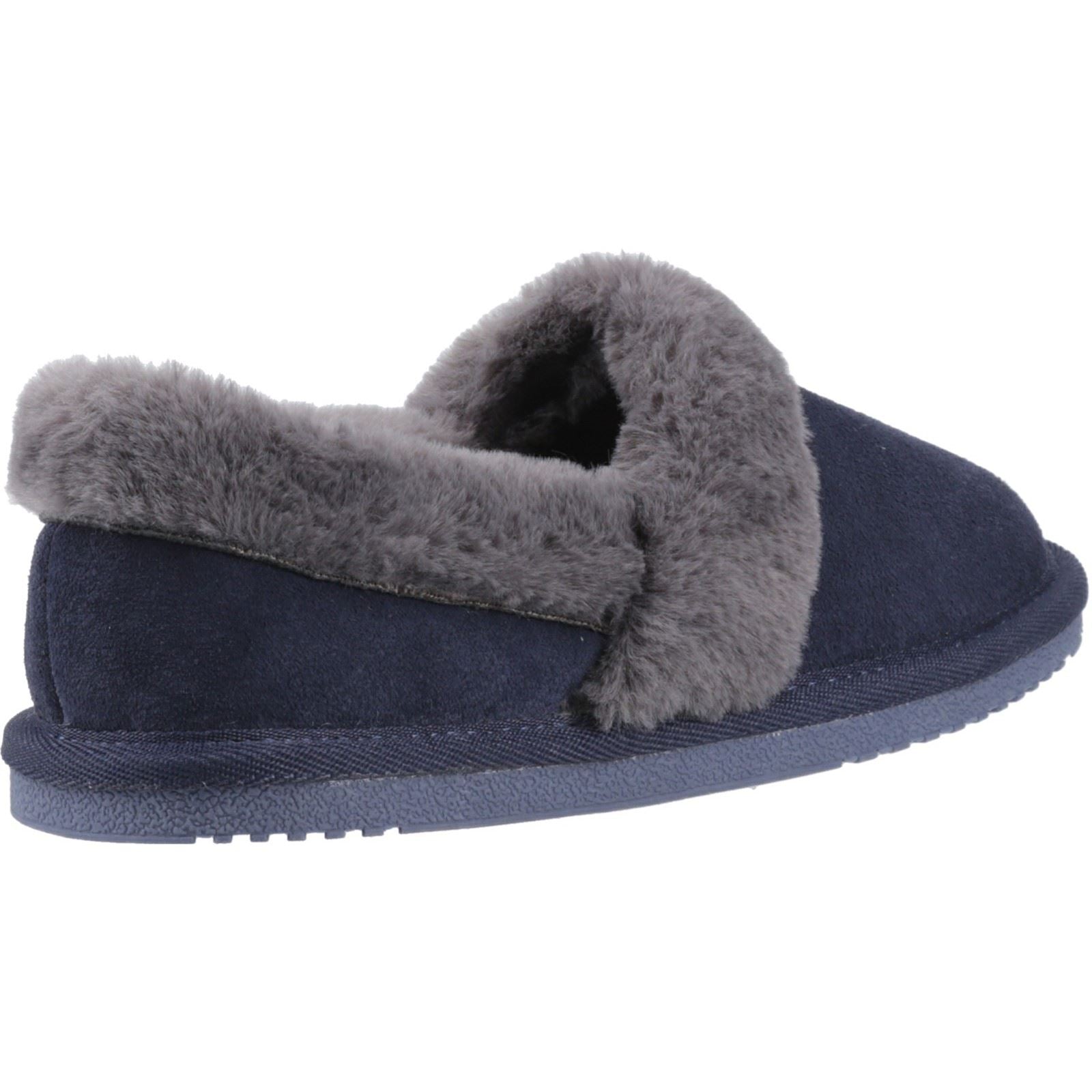 Hush Puppies Ariel Chaussons Pour Femme En Suède Marine