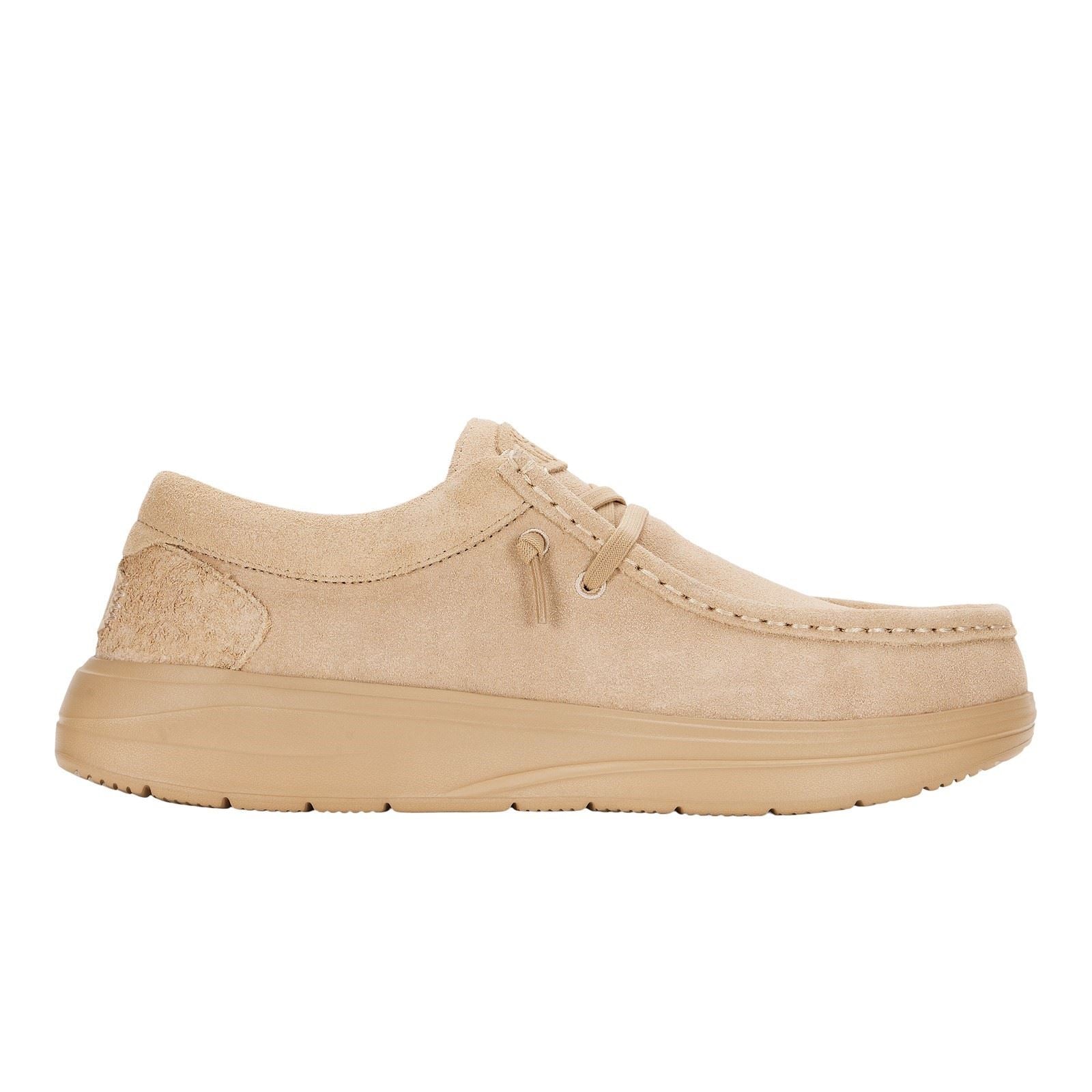 HEYDUDE Wally X Chaussures De Bateau En Cuir Suédé Pour Hommes Tan