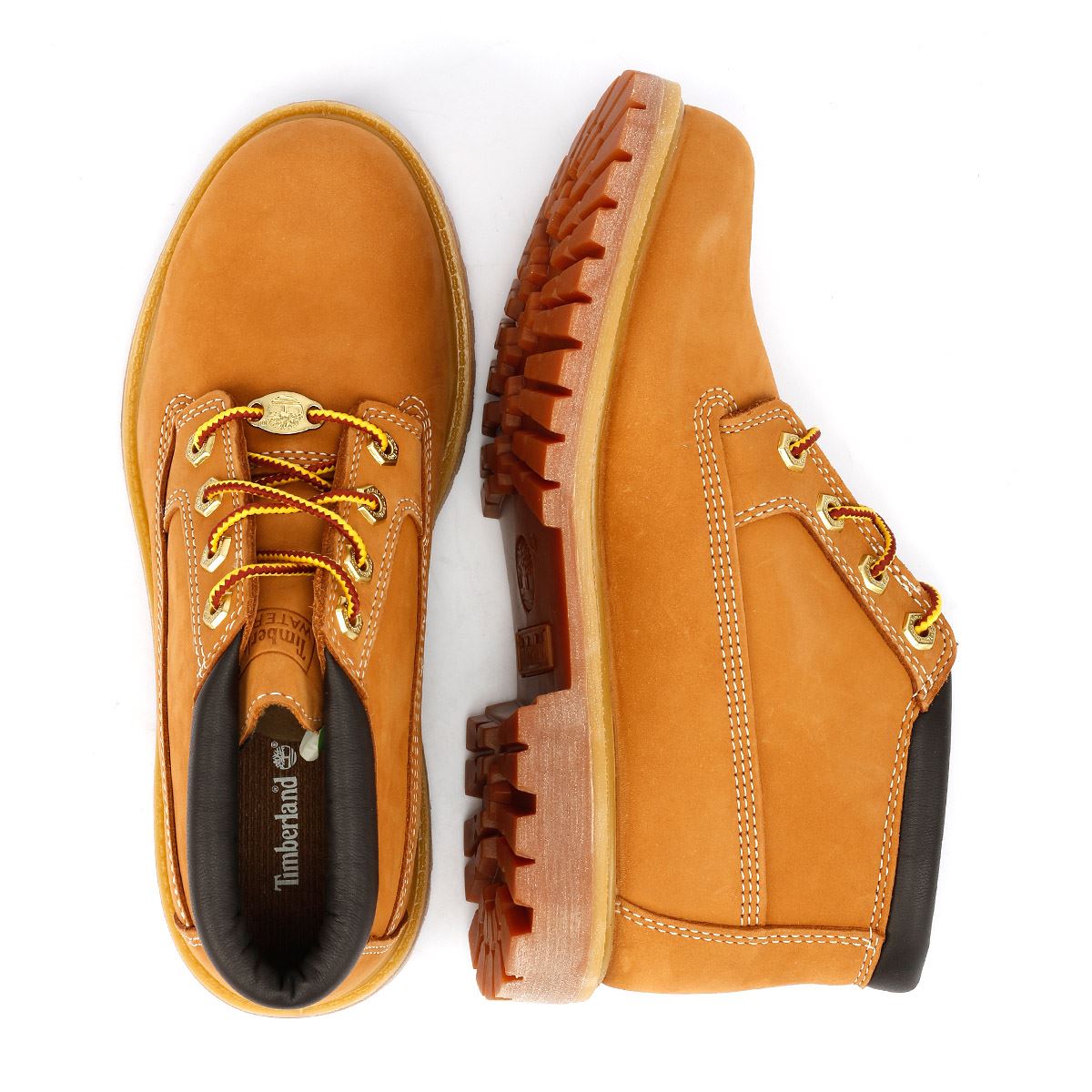 Timberland Nellie Mid Chukka Bottes En Cuir Jaune Pour Femme