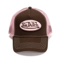 Von Dutch Staple Trucker Casquettes En Coton Chocolat/Rose