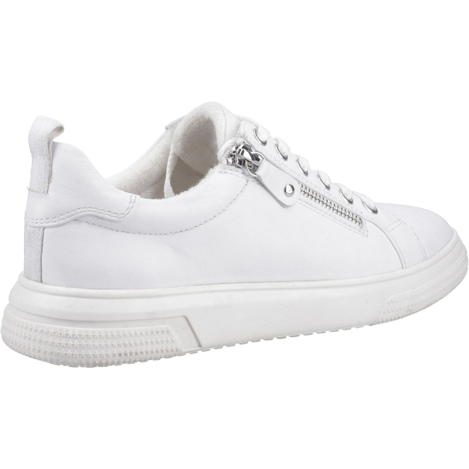 Hush Puppies Martha Baskets Blanches En Cuir Pour Femmes