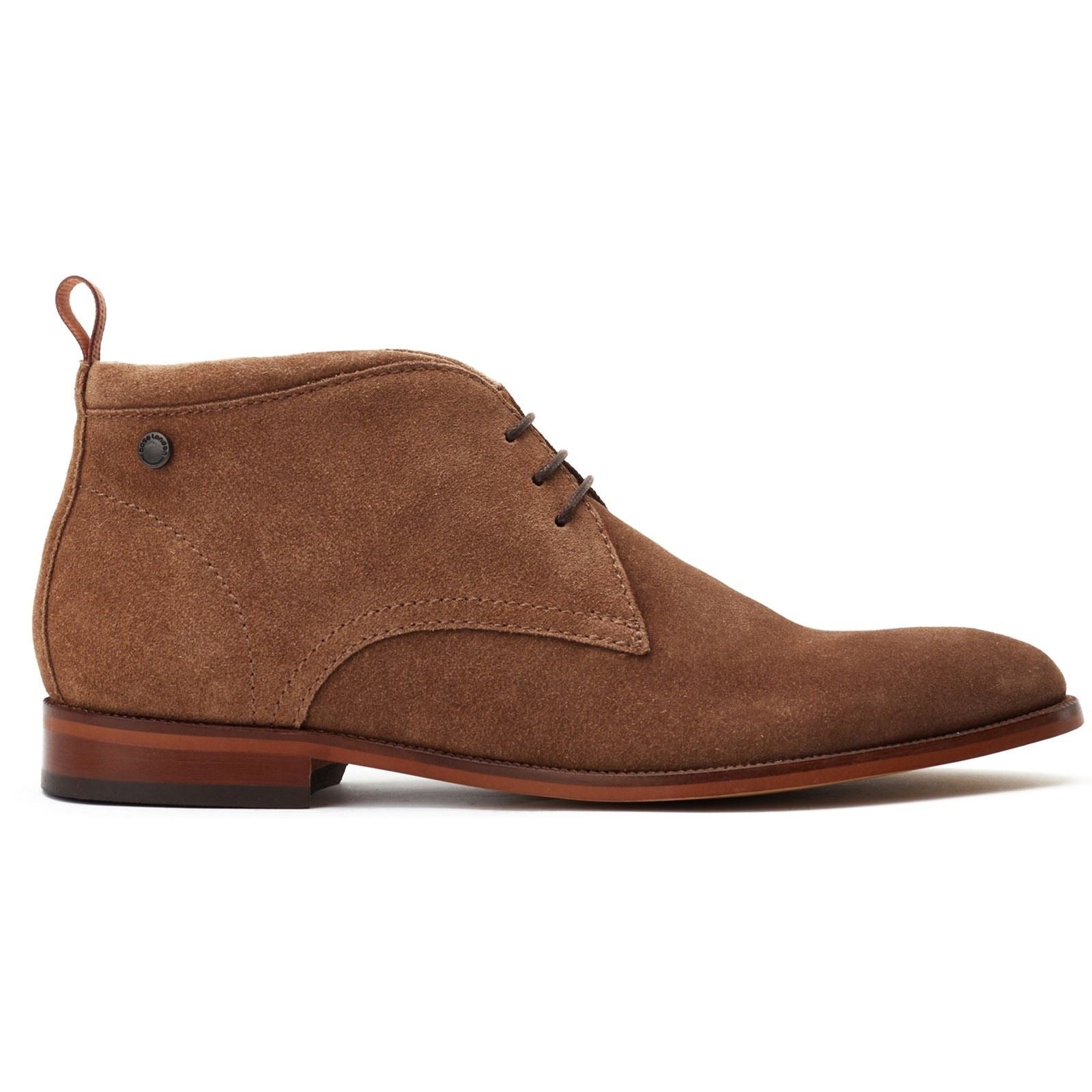 Base London Nolan Bottes En Cuir Pour Hommes Ginger