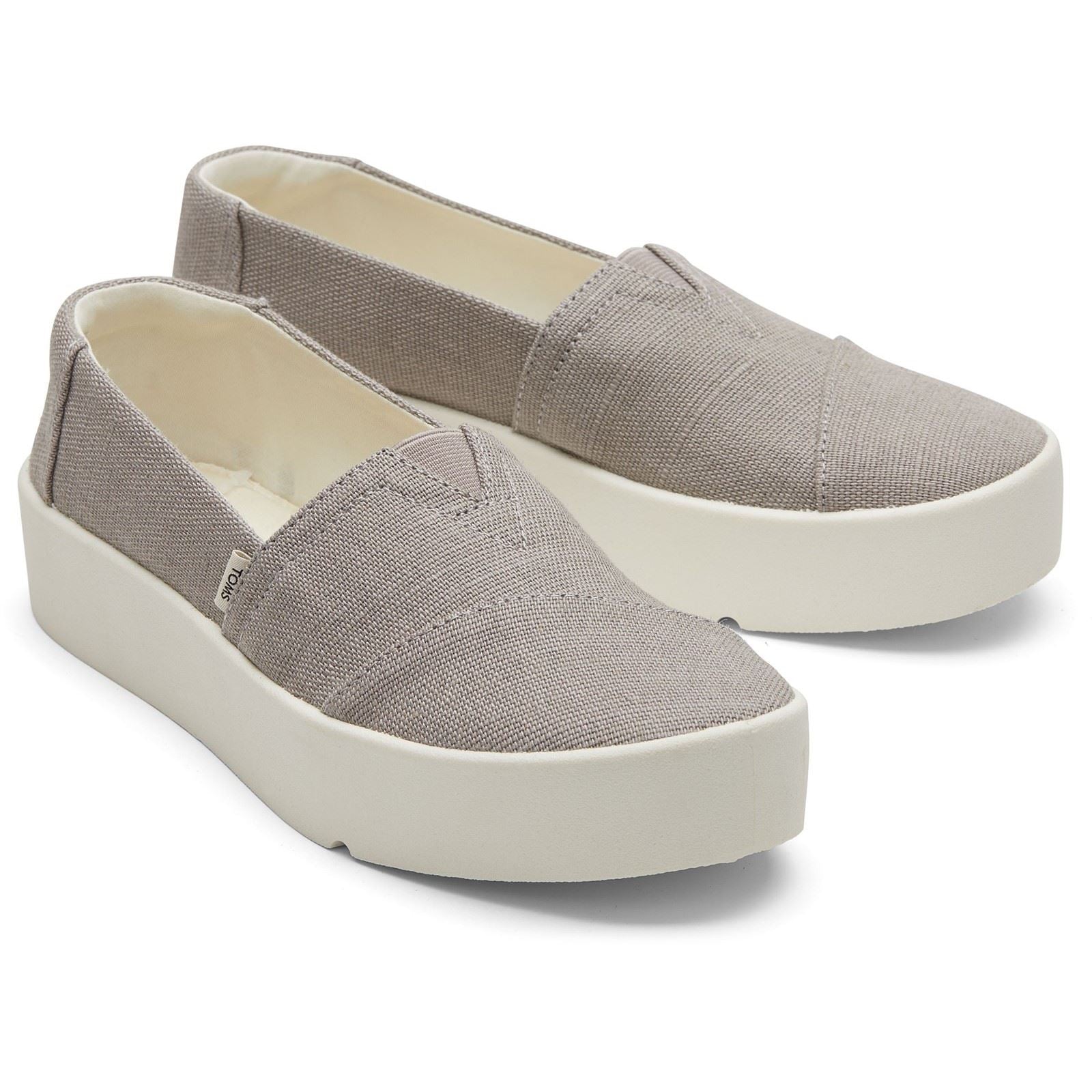 TOMS Verona Baskets Femme Grises Clair En Textile