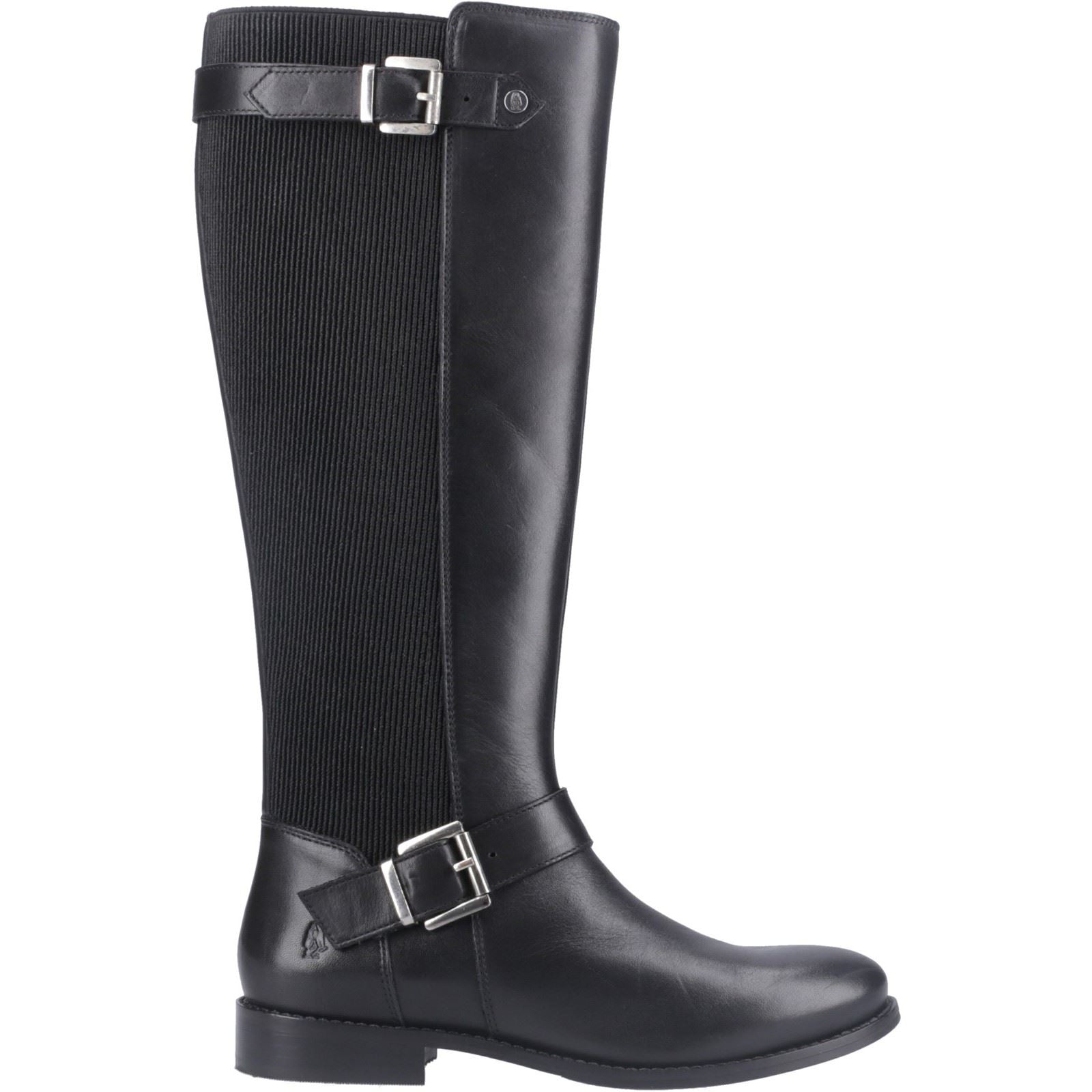 Hush Puppies Daphne Bottes Noires En Cuir Pour Femmes