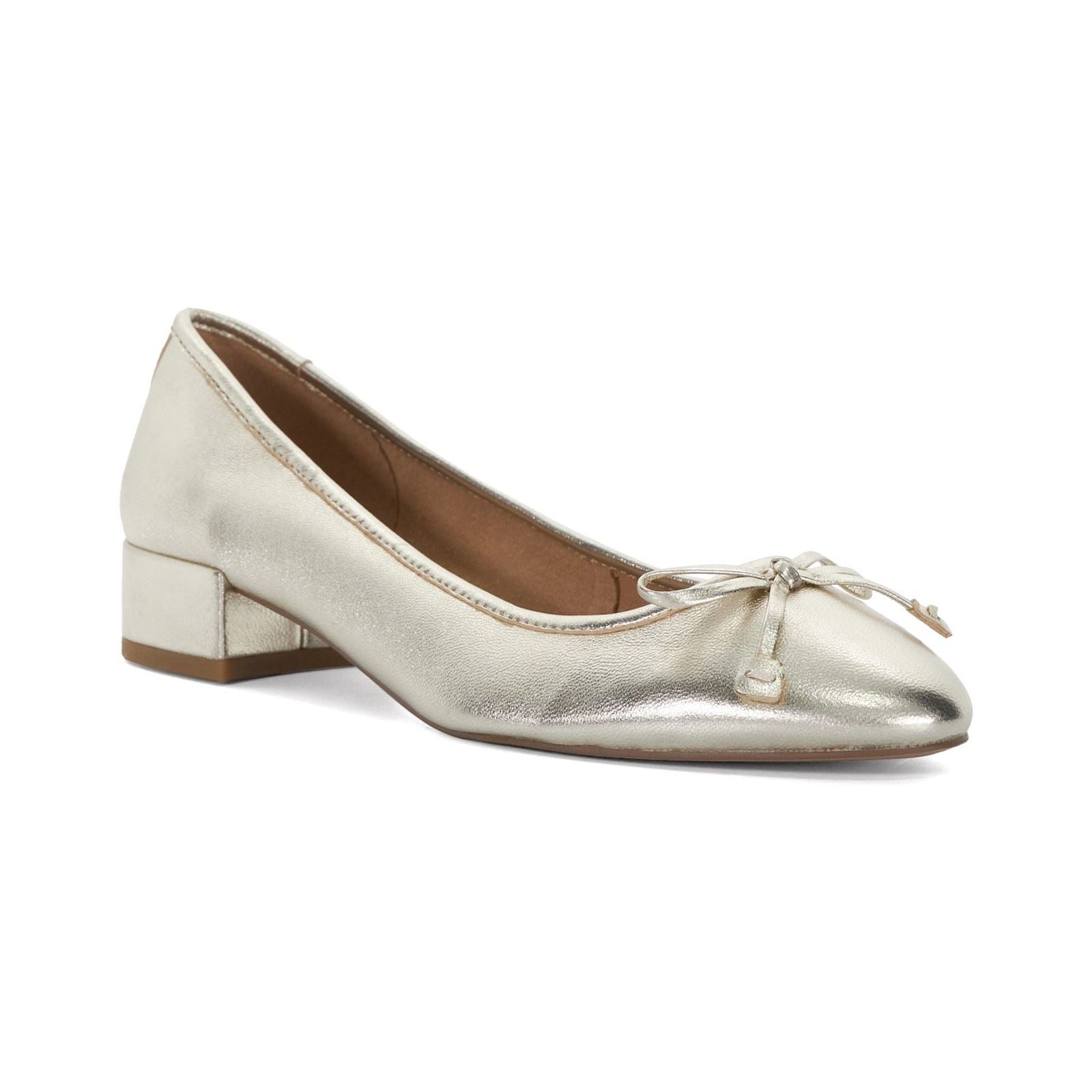 Dune Hollies Talons En Cuir Pour Femmes Dorés