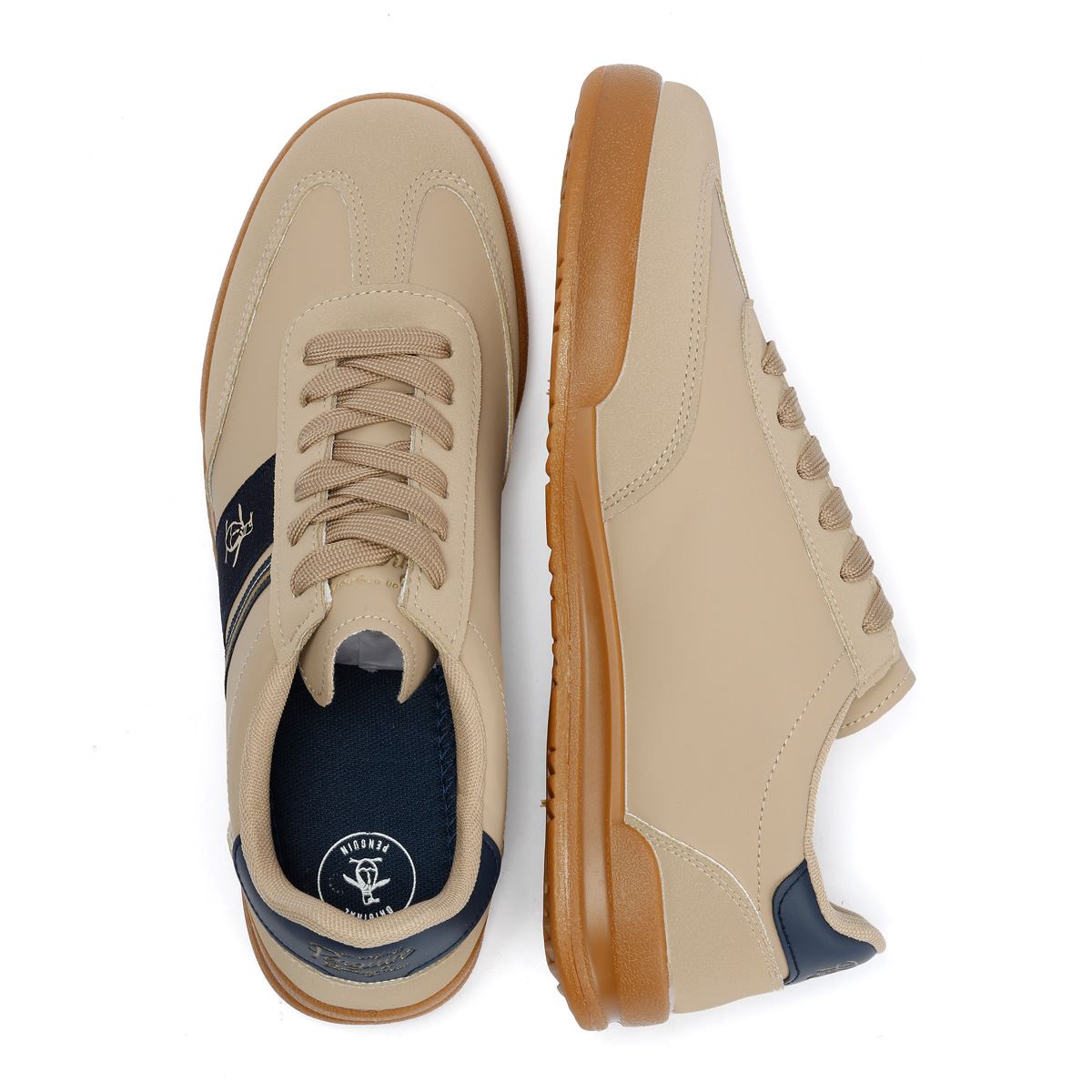 Penguin Gaz Baskets Beiges Pour Hommes