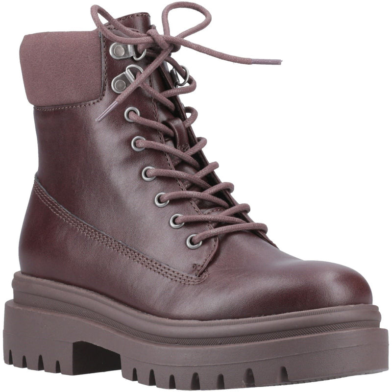 Rocket Dog Danie Bottes Mi-mollet À Talons Hauts Pour Femme En Simili Cuir Marron Foncé