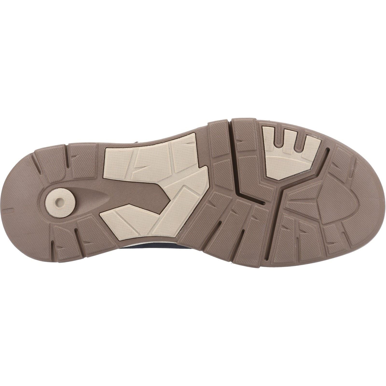 Hush Puppies Fletcher Mocassins En Cuir Pour Hommes Bleu Marine/Beige