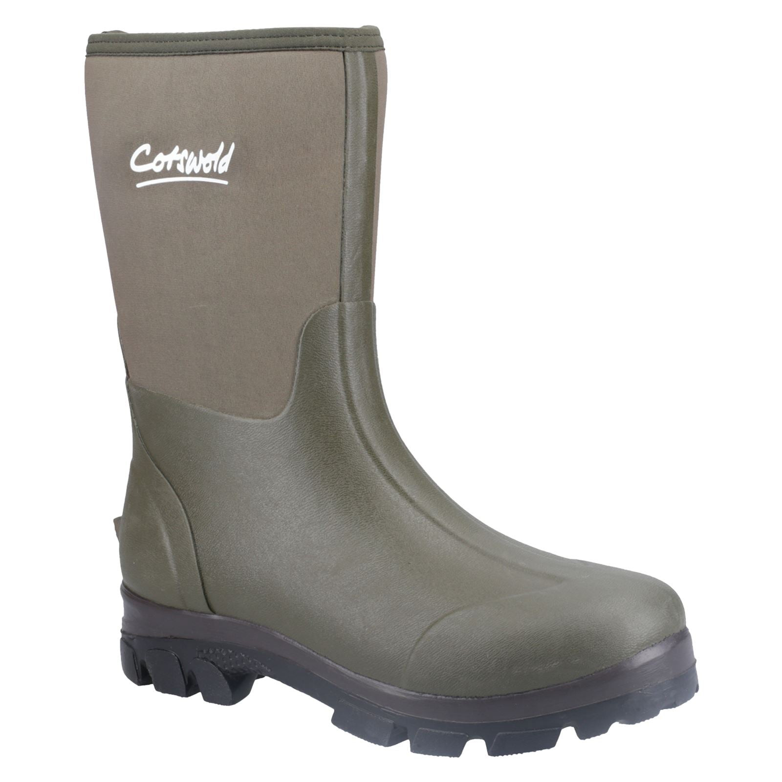 Cotswold Kensington Bottes En Caoutchouc Vertes En Cuir