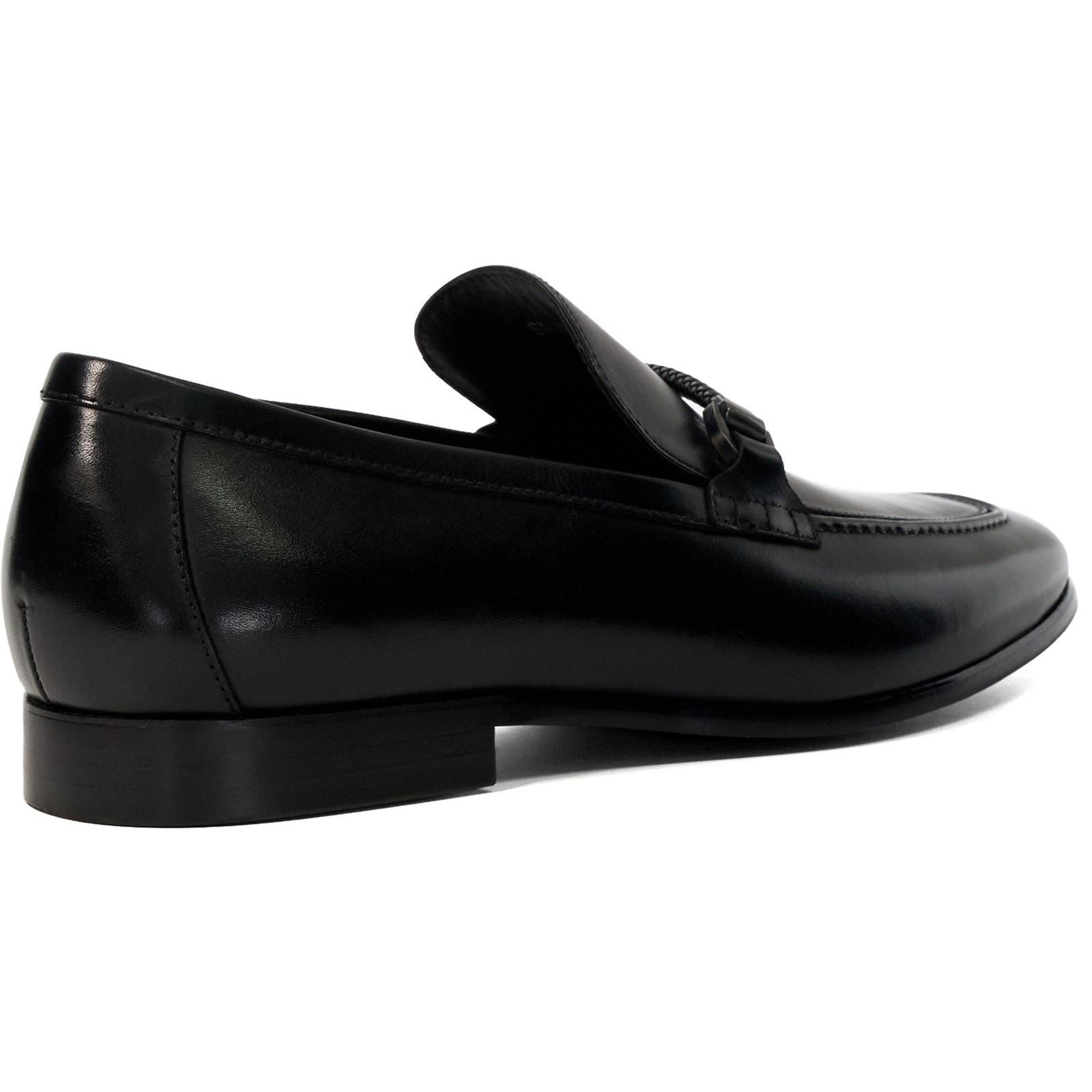 Dune Scilly Mocassins Noirs En Cuir Pour Hommes
