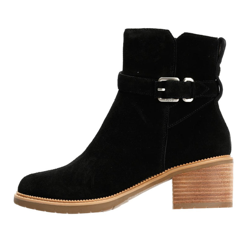 TOMS Hailey Buckle Bottes Noires Pour Femmes En Suède