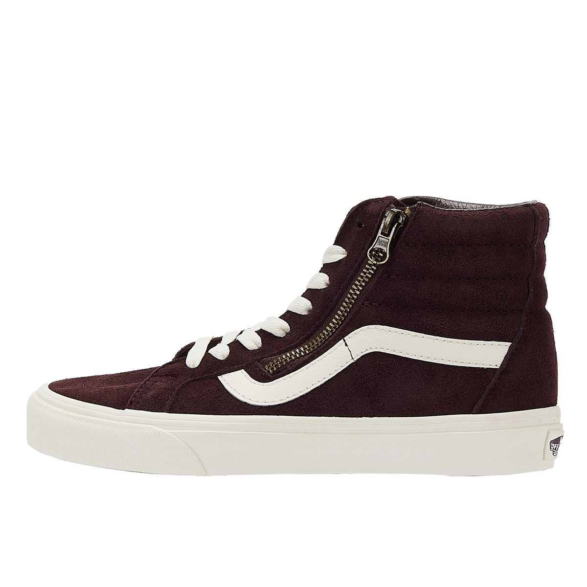 Vans Baskets Marron Pour Femmes Avec Fermeture Éclair Latérale Sk8-Hi