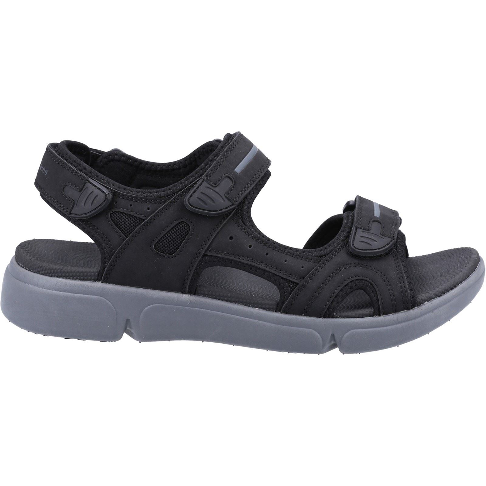 Hush Puppies Castro Sandales Homme Noires En Polyuréthane