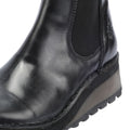 Fly London Huud Bottes Noires En Cuir Pour Femmes