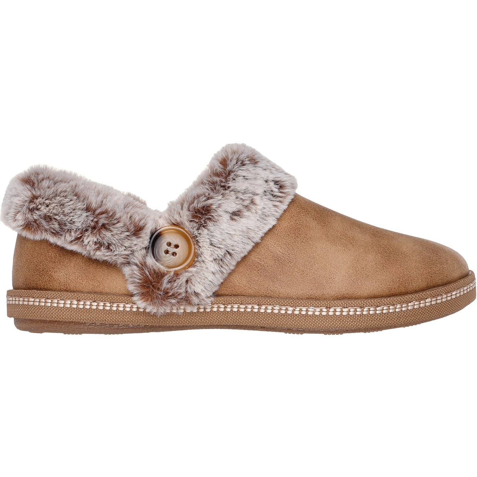 Skechers Cozy Campfire French Toast 2 Chaussons Pour Femmes En Textile Couleur Châtaigne