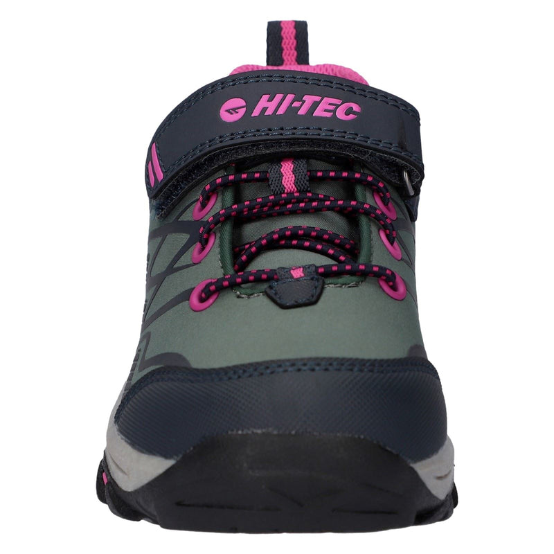 Hi-Tec Blackout Low Bottes De Randonnée En Polyester Soft Shell Pour Fille Couleur Dark Forest/India Ink/Rose