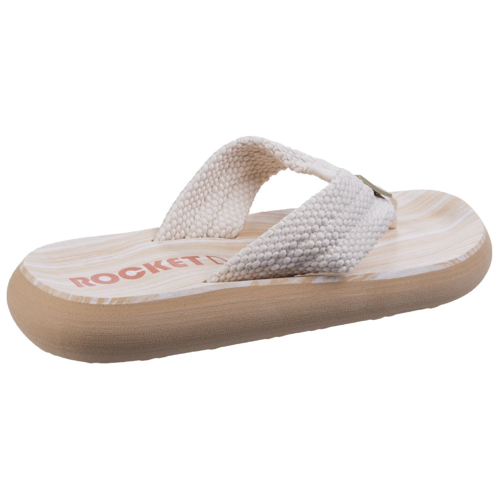 Rocket Dog Sunset Tongs Doubles Pour Femmes En Crème Webbing