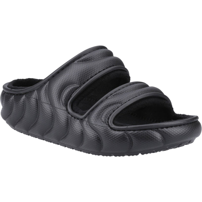 Crocs Classic Cozzzy Overpuff sandales noires pour femme en thermoplastique