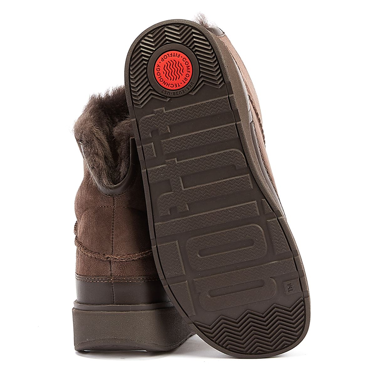 FitFlop Bottes En Peau De Mouton Pour Femmes De Couleur Chocolat