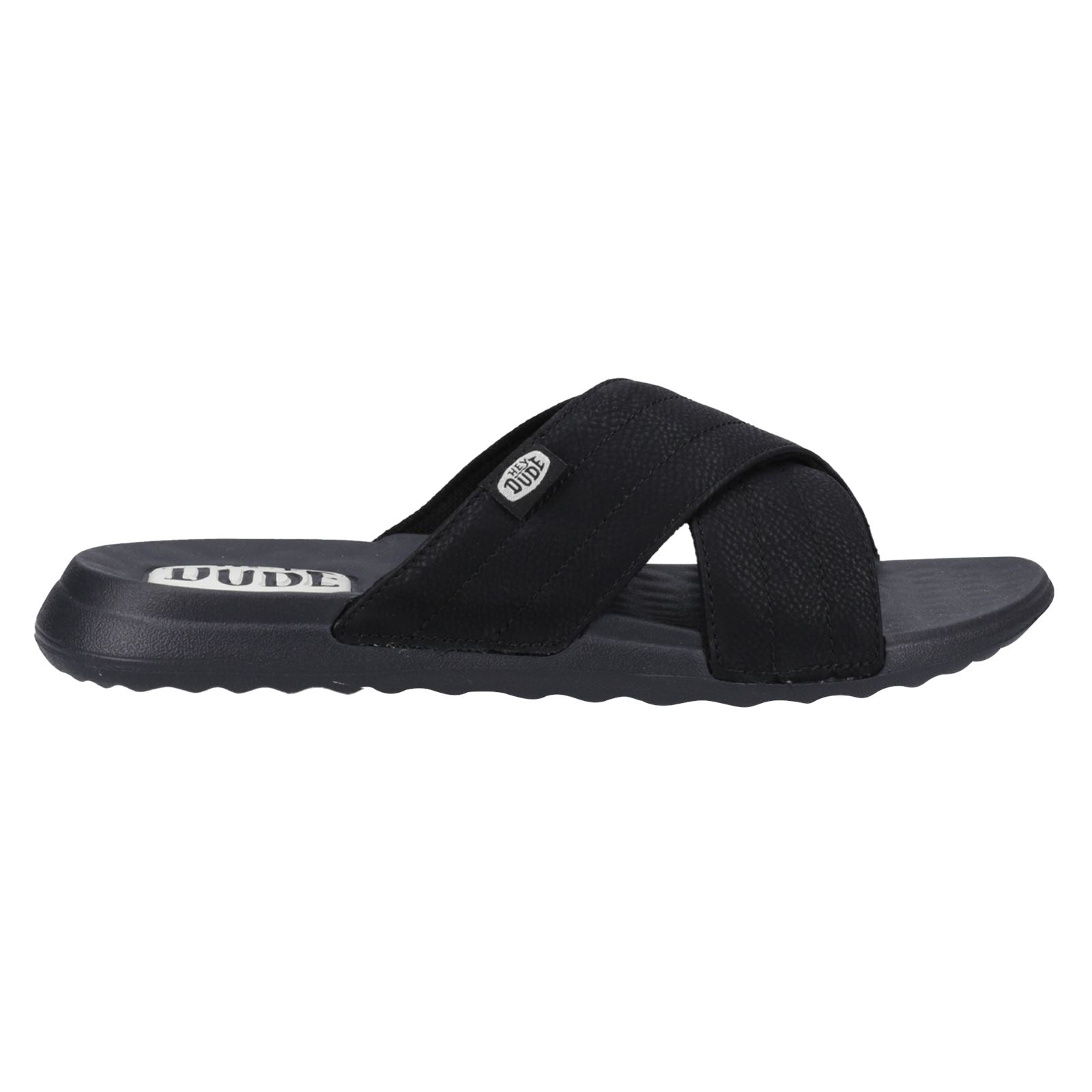 HEYDUDE Christi Slide Distressed Sandales Noires Pour Femmes
