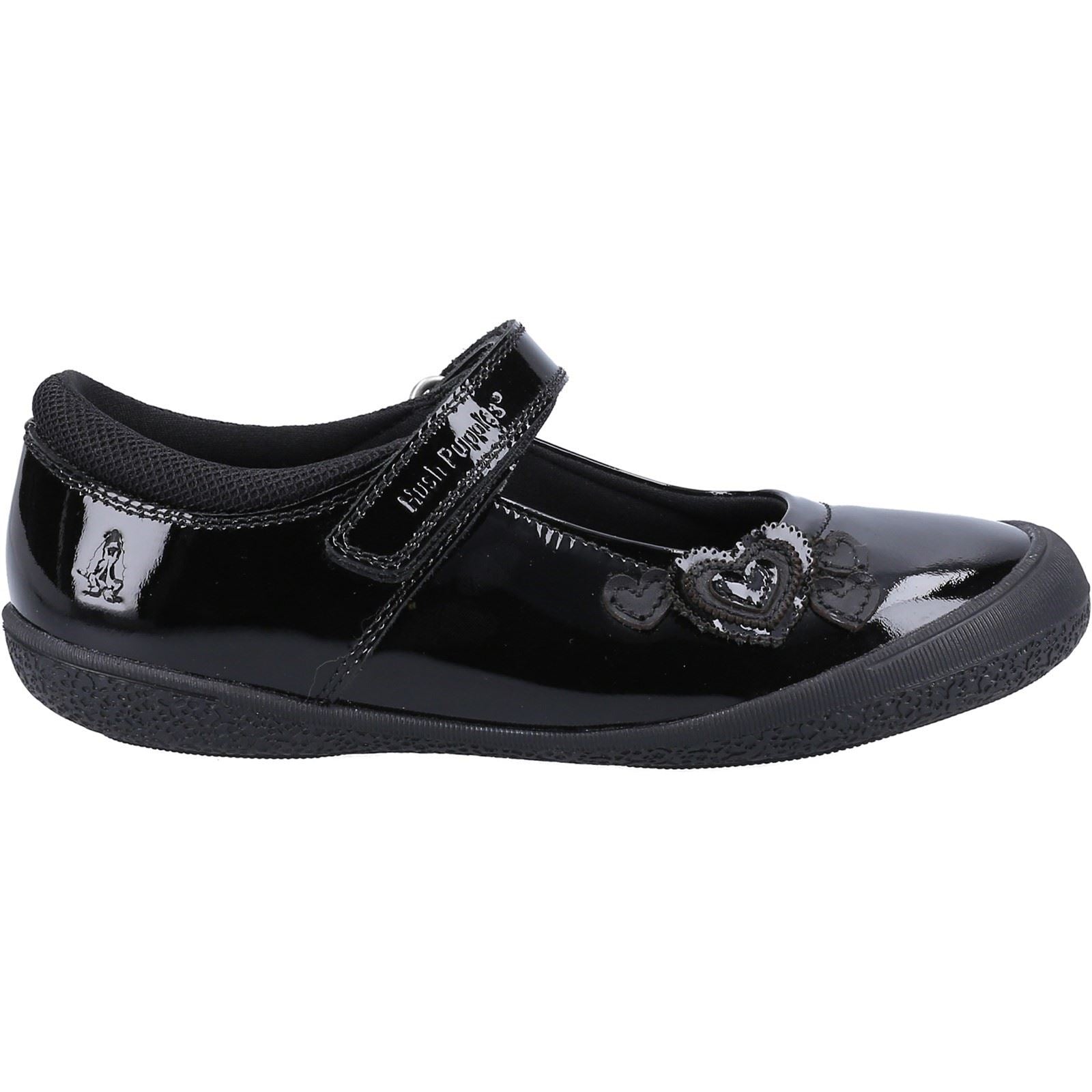 Hush Puppies ROSANNA PATENT JUNIOR Chaussures Noires Pour Filles En Cuir