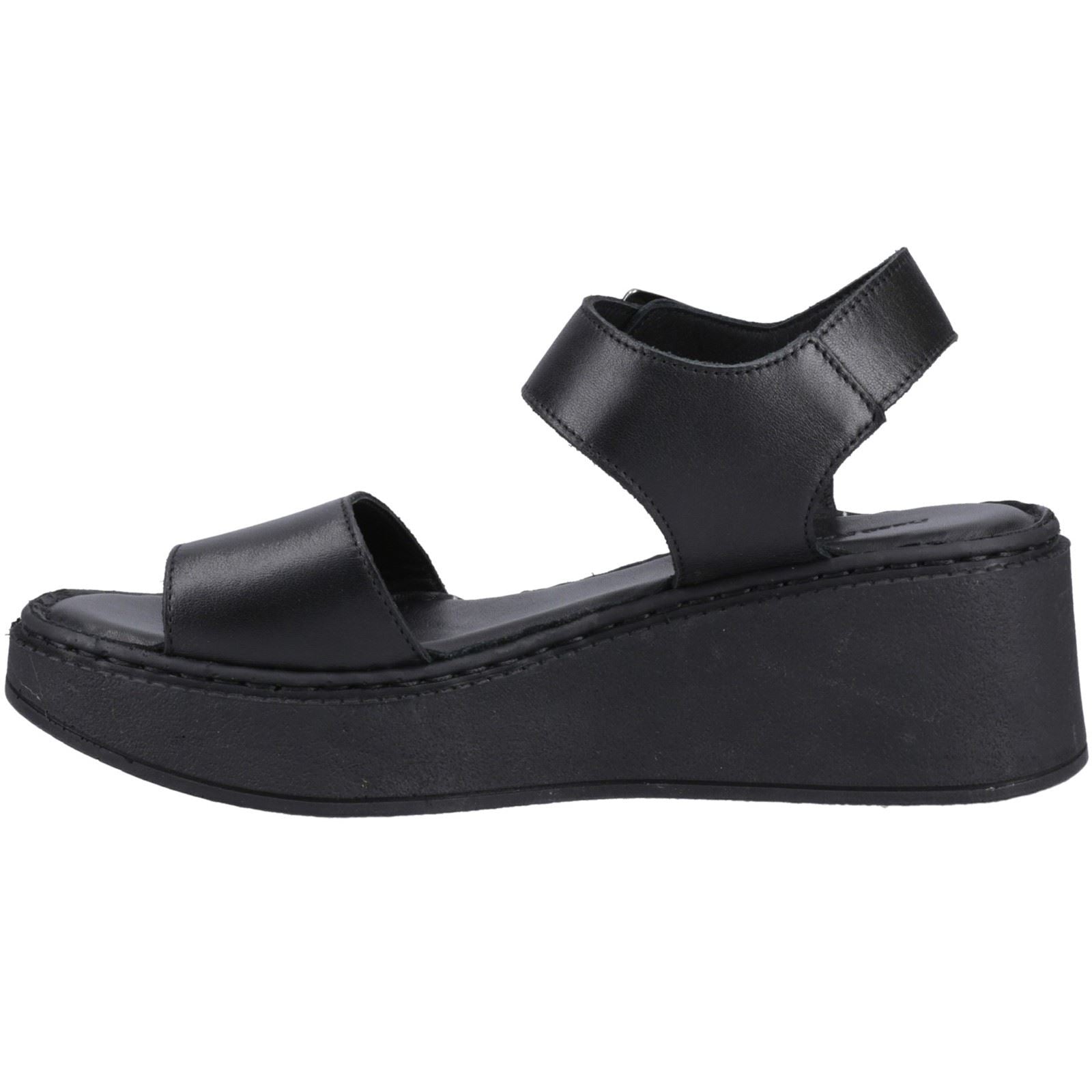 Hush Puppies Beatrix Wedge Escarpins Compensés Noirs Pour Femmes En Cuir