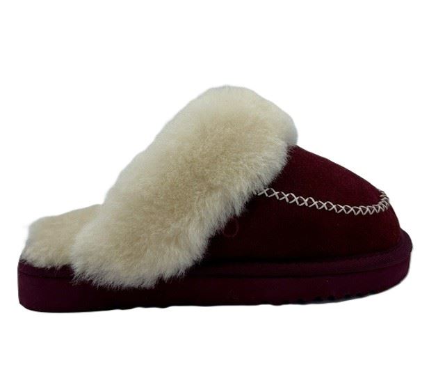 Osprey London The Celeste Chaussons Rouges En Suède Pour Femmes