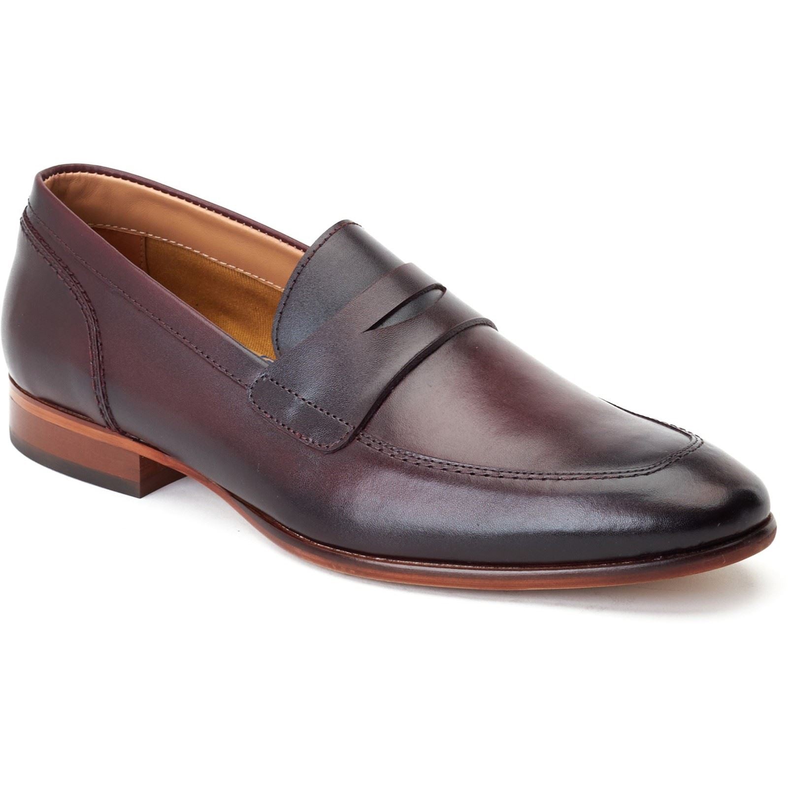 Base London Bruno Chaussures De Ville Bordeaux Pour Hommes En Cuir