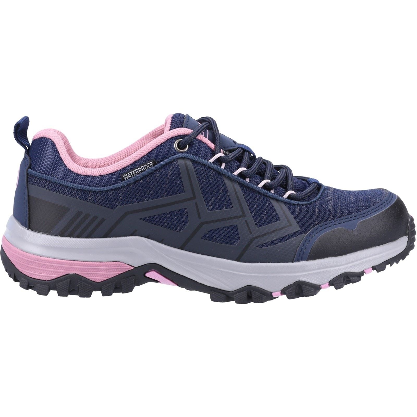 Cotswold Wychwood Low Bottes De Randonnée Pour Femmes En Plastique Recyclé Et Pu Synthétique Bleu Marine/Rose