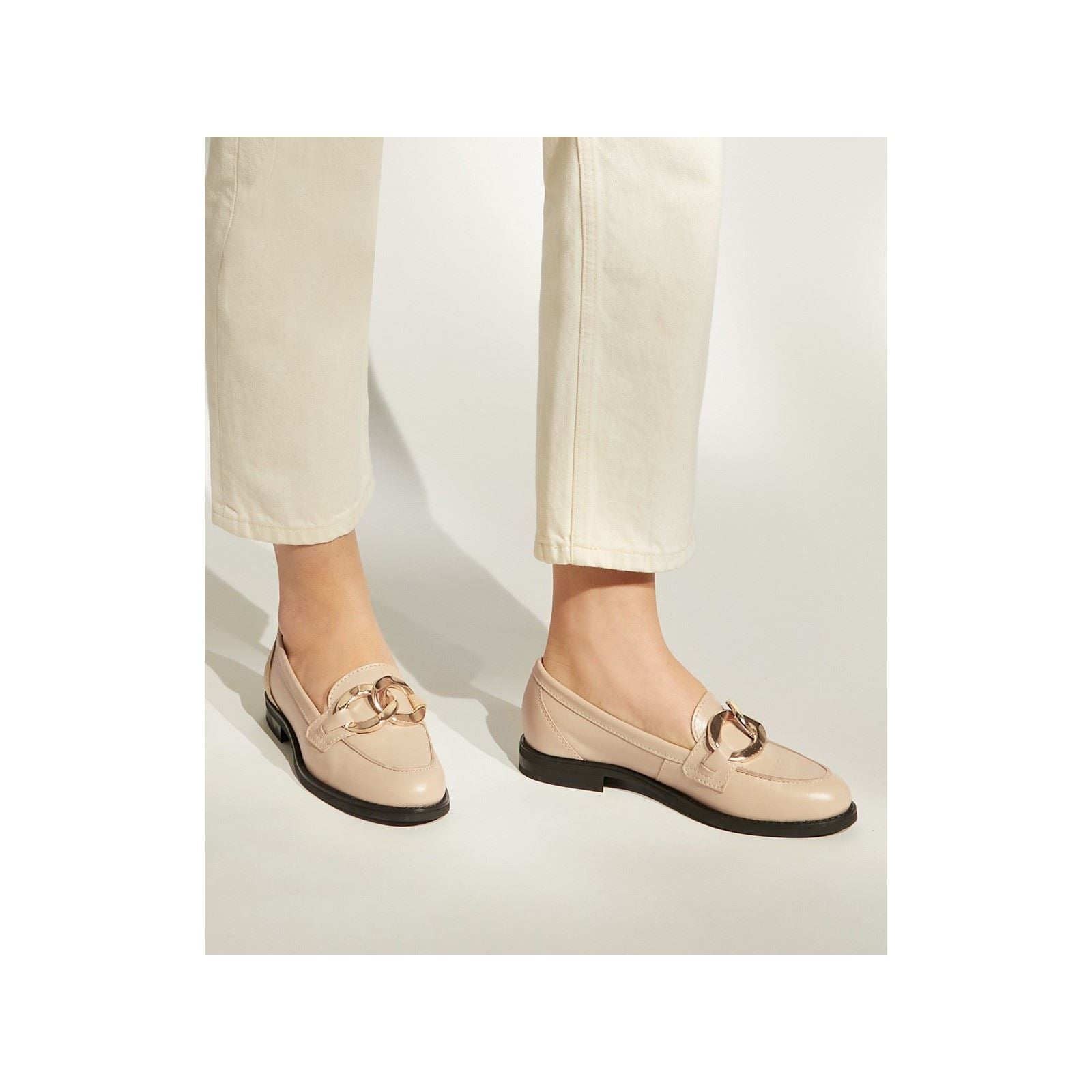 Dune Goddess Mocassins Camel Pour Femme En Cuir